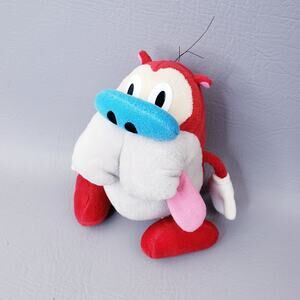 Vintage 1992 Ren & Stimpy Show Stimpy 8" Plush Nickelodeon Dakin Stuffed Toy